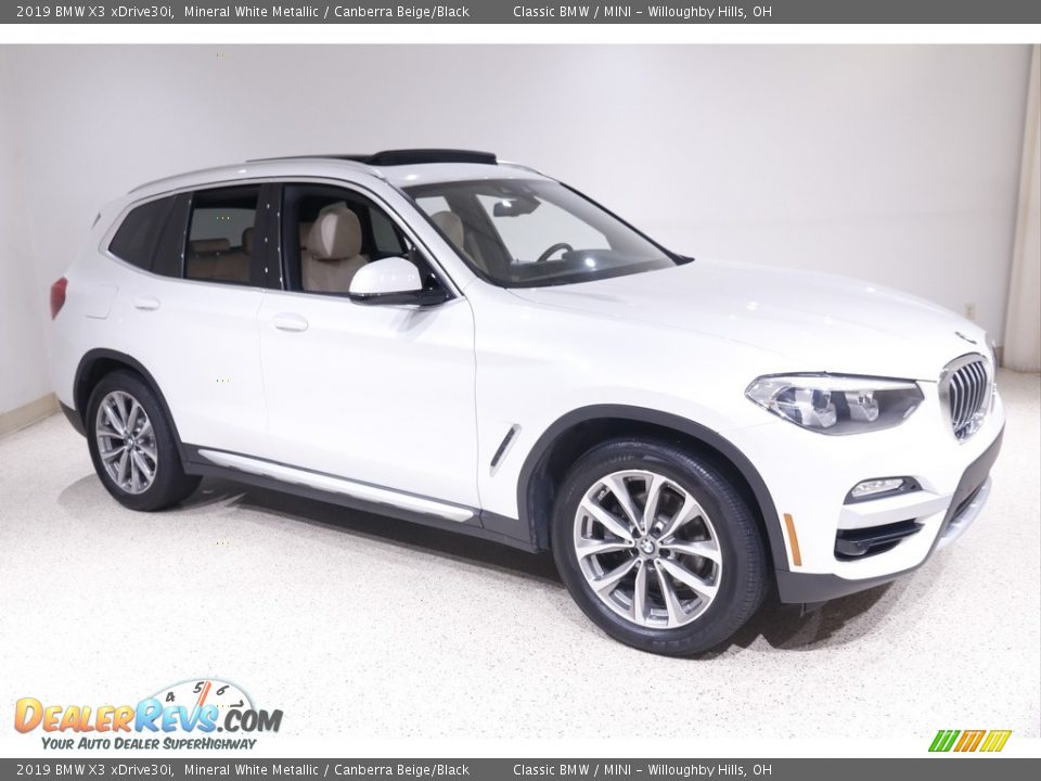 2019 BMW X3 xDrive30i Mineral White Metallic / Canberra Beige/Black Photo #1