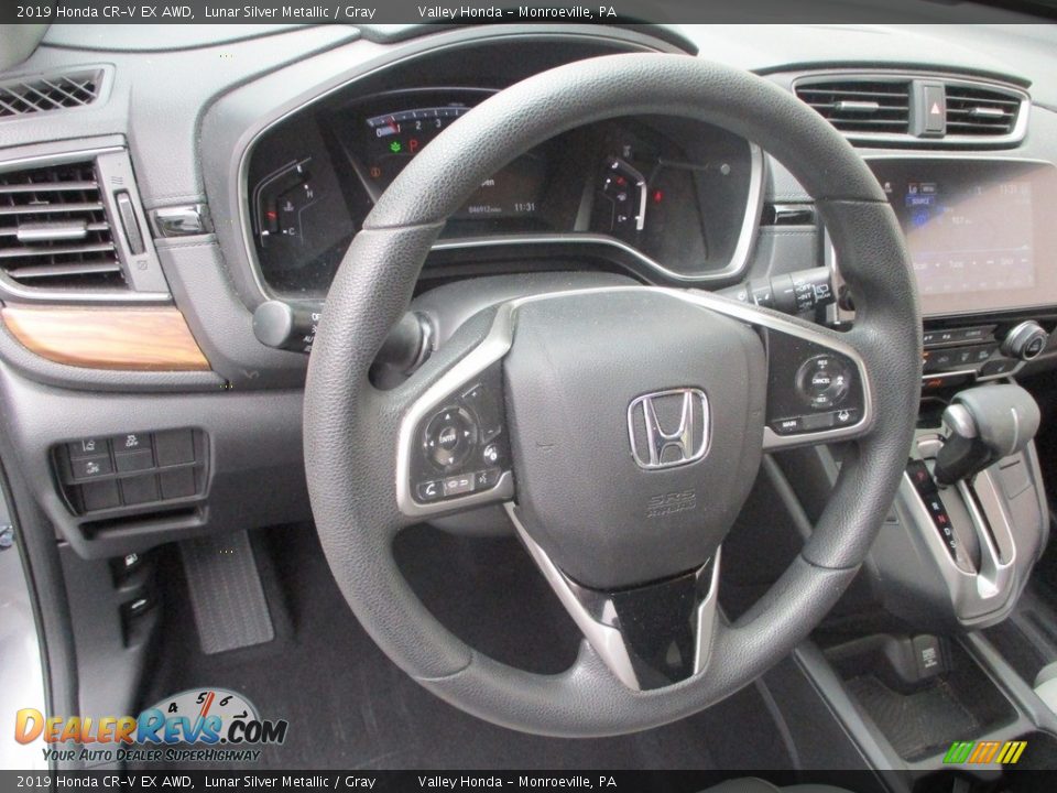 2019 Honda CR-V EX AWD Lunar Silver Metallic / Gray Photo #15