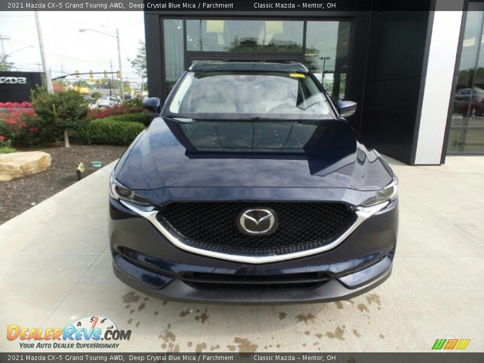 2021 Mazda CX-5 Grand Touring AWD Deep Crystal Blue Mica / Parchment Photo #2