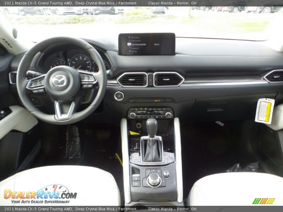 2021 Mazda CX-5 Grand Touring AWD Deep Crystal Blue Mica / Parchment Photo #3
