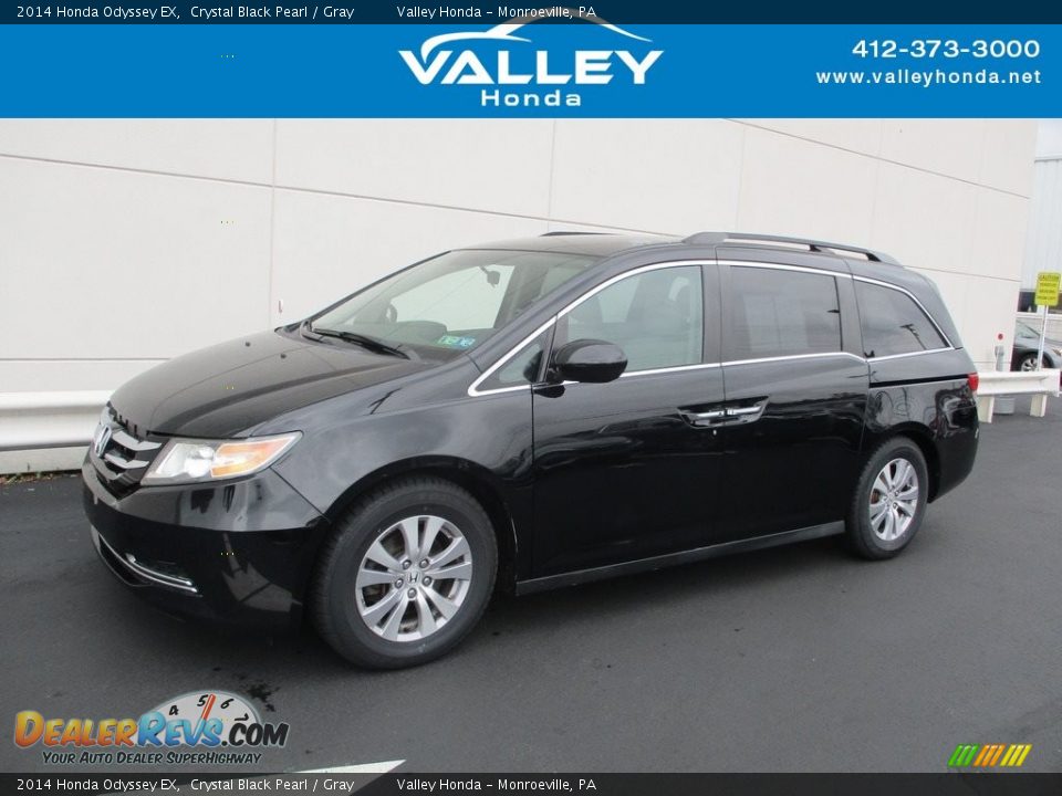 2014 Honda Odyssey EX Crystal Black Pearl / Gray Photo #1