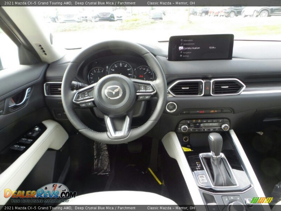2021 Mazda CX-5 Grand Touring AWD Deep Crystal Blue Mica / Parchment Photo #4