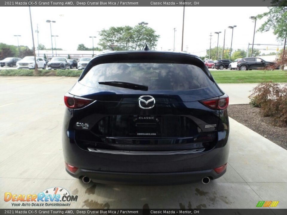 2021 Mazda CX-5 Grand Touring AWD Deep Crystal Blue Mica / Parchment Photo #5