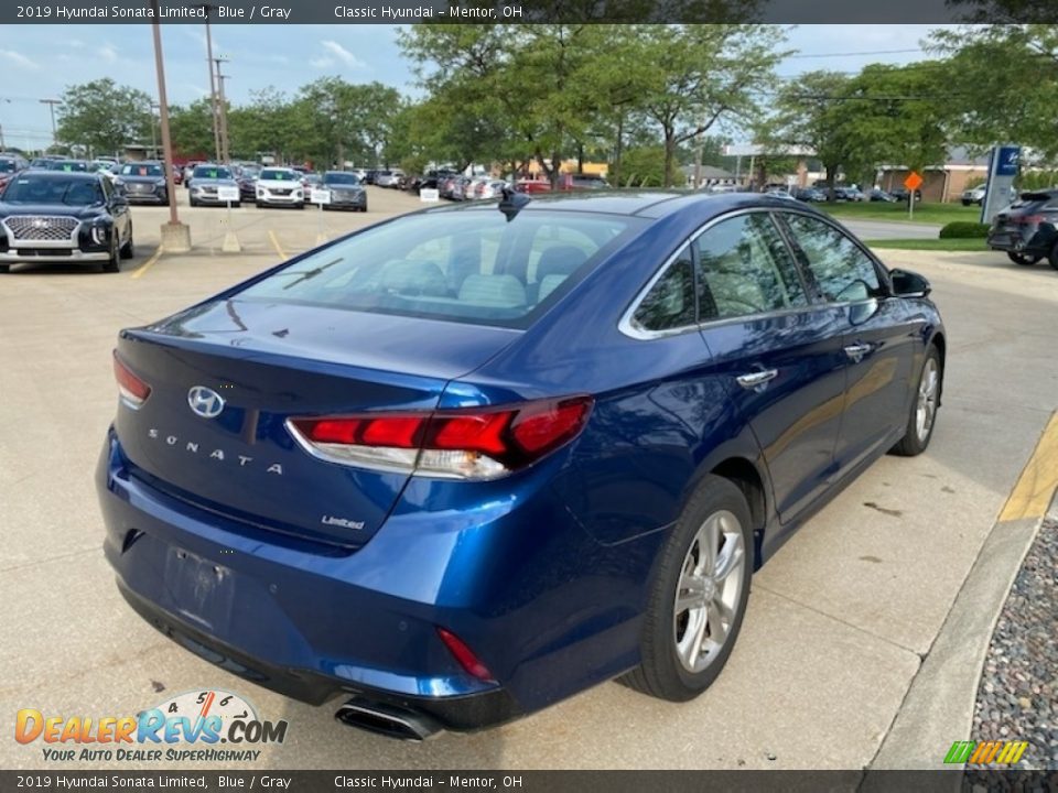 2019 Hyundai Sonata Limited Blue / Gray Photo #2