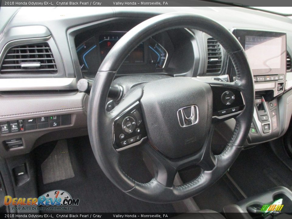 2018 Honda Odyssey EX-L Crystal Black Pearl / Gray Photo #16