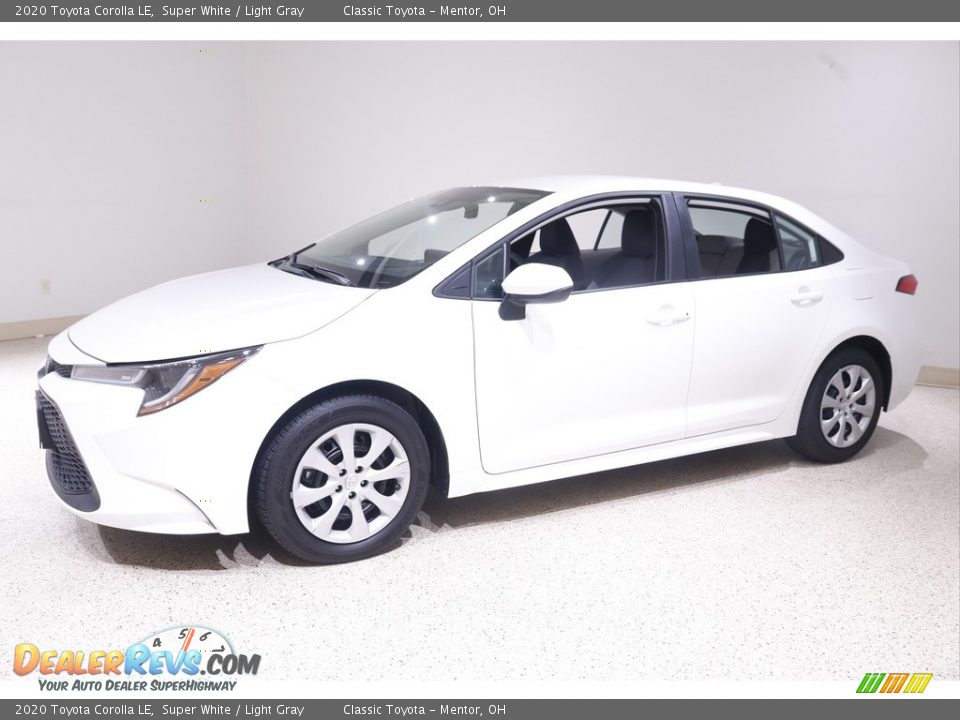 2020 Toyota Corolla LE Super White / Light Gray Photo #3