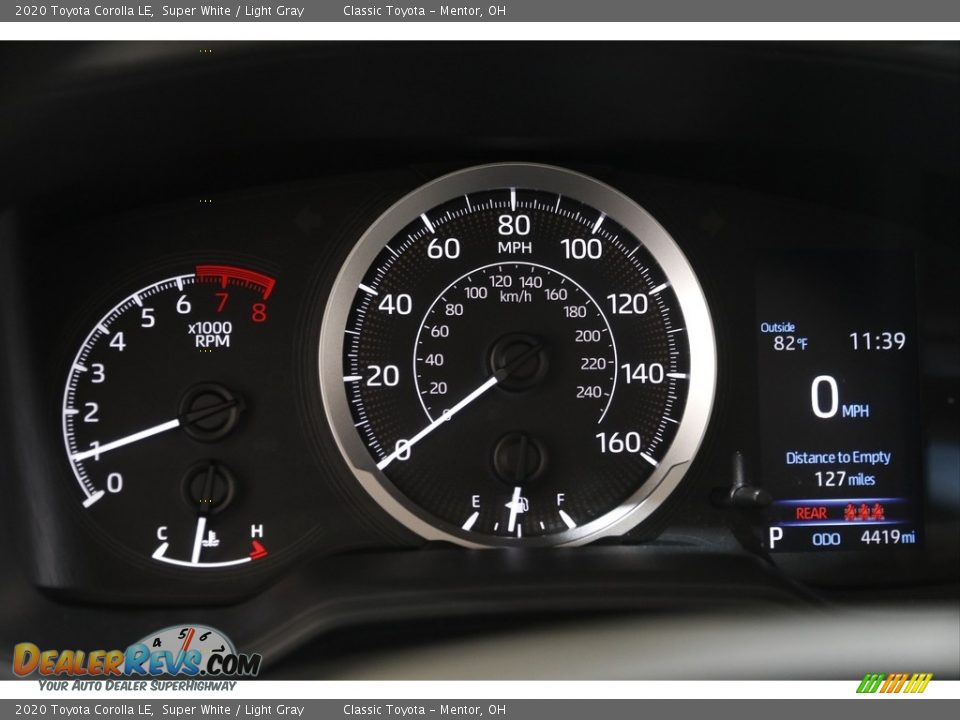 2020 Toyota Corolla LE Super White / Light Gray Photo #8