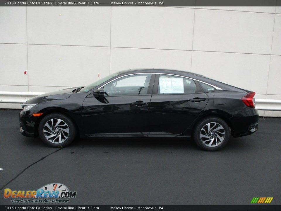 2016 Honda Civic EX Sedan Crystal Black Pearl / Black Photo #2