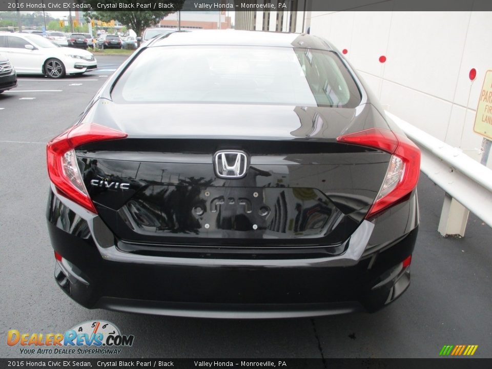 2016 Honda Civic EX Sedan Crystal Black Pearl / Black Photo #4