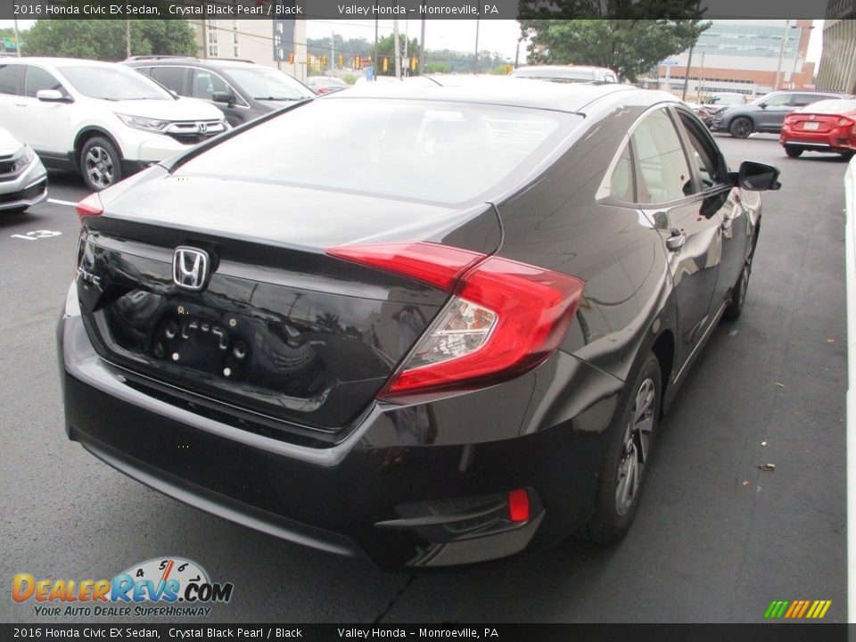 2016 Honda Civic EX Sedan Crystal Black Pearl / Black Photo #5