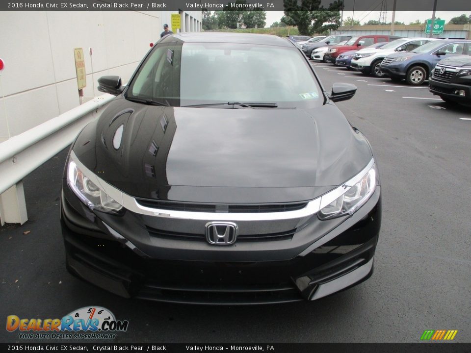 2016 Honda Civic EX Sedan Crystal Black Pearl / Black Photo #8