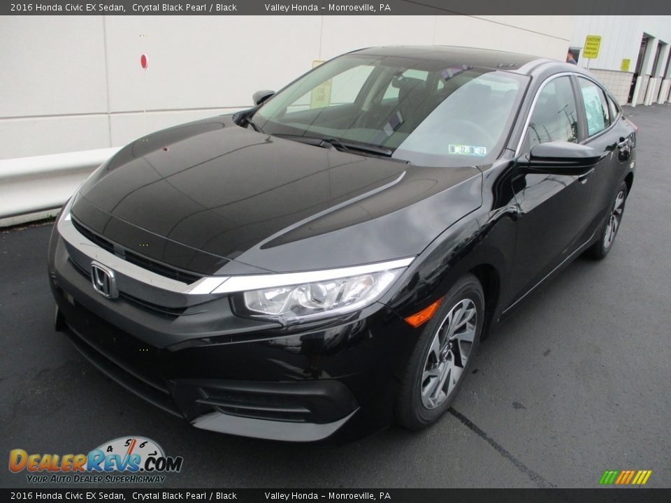 2016 Honda Civic EX Sedan Crystal Black Pearl / Black Photo #9