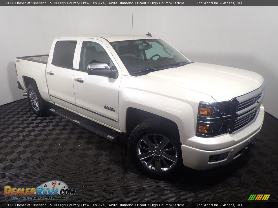 2014 Chevrolet Silverado 1500 High Country Crew Cab 4x4 White Diamond Tricoat / High Country Saddle Photo #4