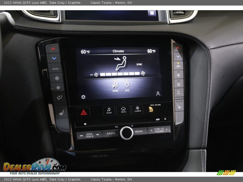 Controls of 2022 Infiniti QX55 Luxe AWD Photo #16