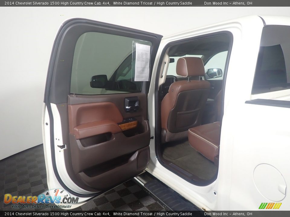 2014 Chevrolet Silverado 1500 High Country Crew Cab 4x4 White Diamond Tricoat / High Country Saddle Photo #34