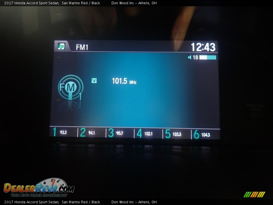 2017 Honda Accord Sport Sedan San Marino Red / Black Photo #26