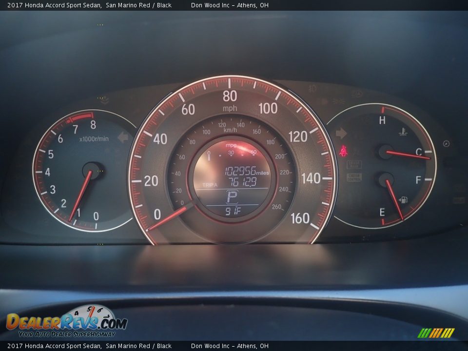 2017 Honda Accord Sport Sedan San Marino Red / Black Photo #28