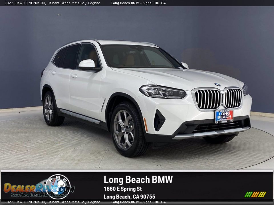 2022 BMW X3 xDrive30i Mineral White Metallic / Cognac Photo #1