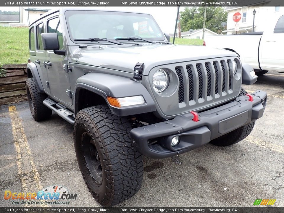 2019 Jeep Wrangler Unlimited Sport 4x4 Sting-Gray / Black Photo #3