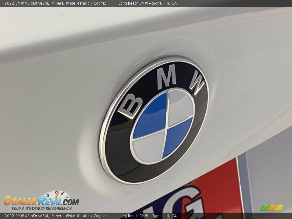 2022 BMW X3 xDrive30i Mineral White Metallic / Cognac Photo #7