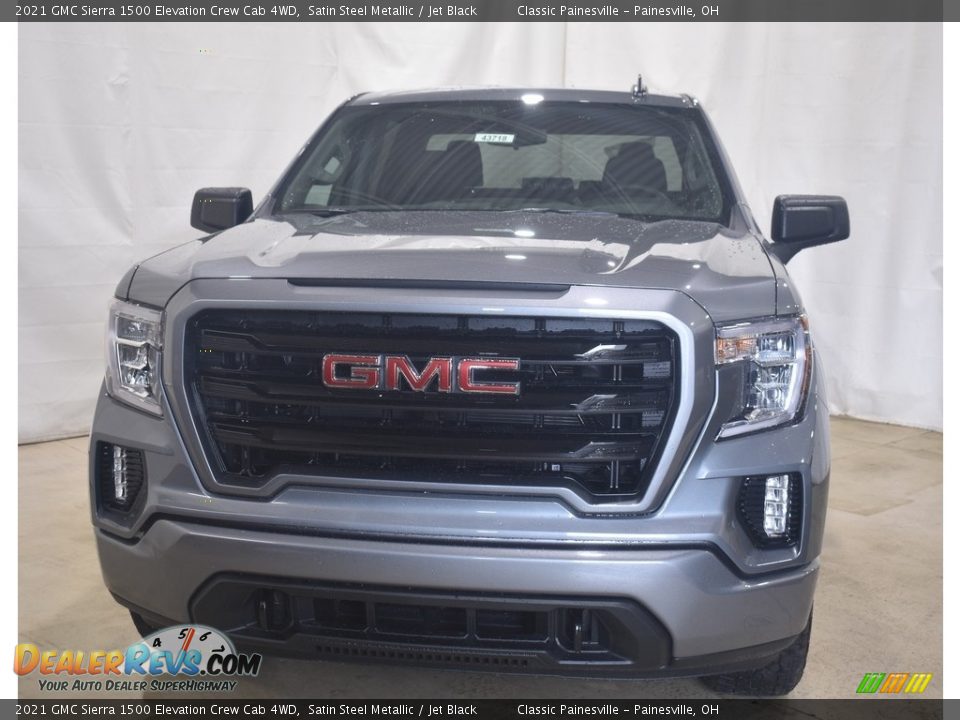 2021 GMC Sierra 1500 Elevation Crew Cab 4WD Satin Steel Metallic / Jet Black Photo #4