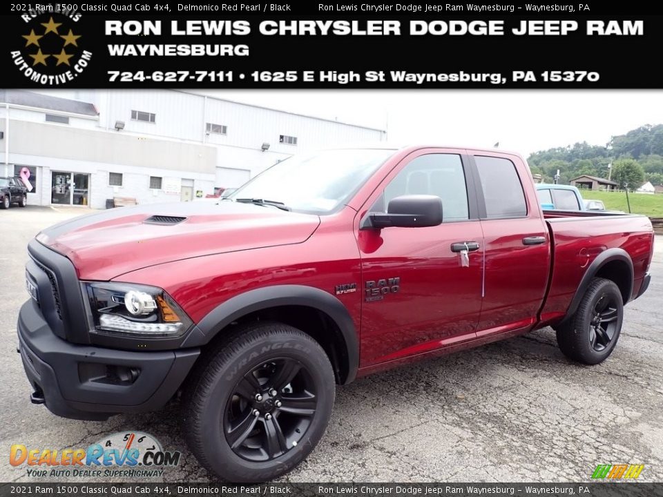 2021 Ram 1500 Classic Quad Cab 4x4 Delmonico Red Pearl / Black Photo #1
