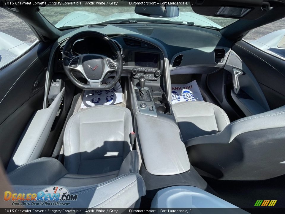 2016 Chevrolet Corvette Stingray Convertible Arctic White / Gray Photo #3