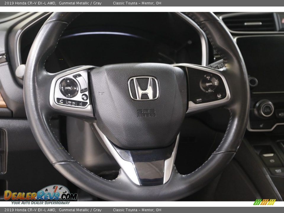 2019 Honda CR-V EX-L AWD Gunmetal Metallic / Gray Photo #7