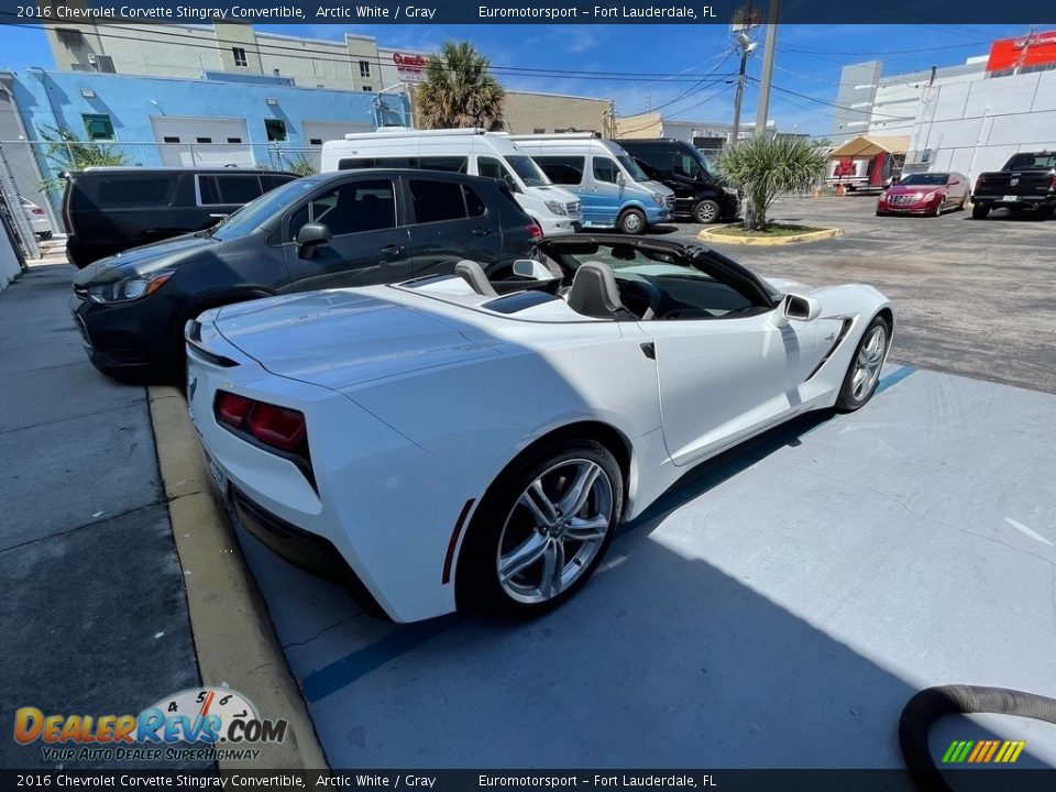 2016 Chevrolet Corvette Stingray Convertible Arctic White / Gray Photo #7