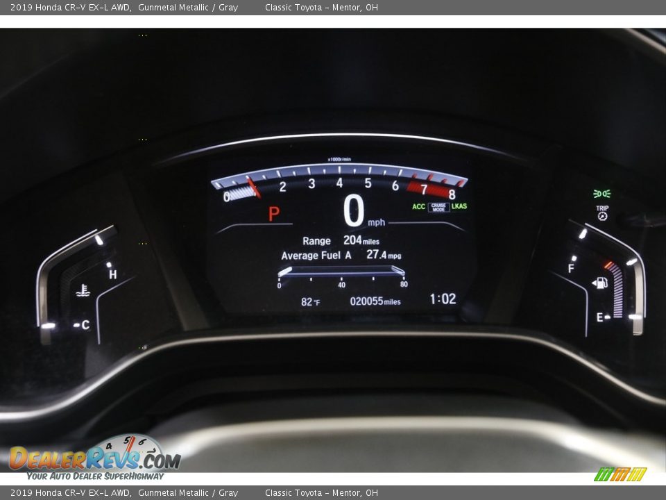 2019 Honda CR-V EX-L AWD Gunmetal Metallic / Gray Photo #8