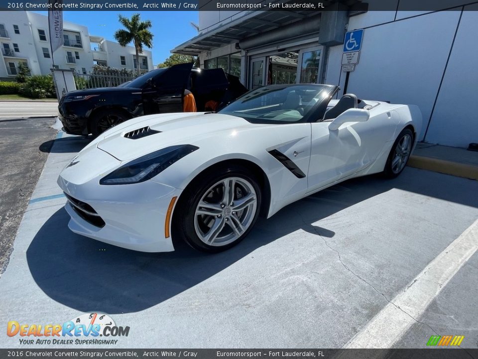 2016 Chevrolet Corvette Stingray Convertible Arctic White / Gray Photo #12