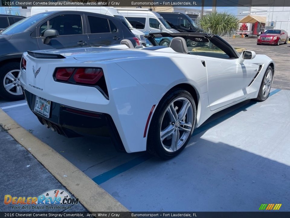 2016 Chevrolet Corvette Stingray Convertible Arctic White / Gray Photo #13