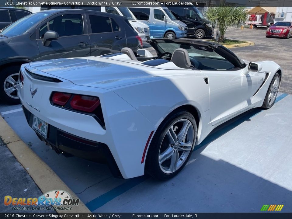 2016 Chevrolet Corvette Stingray Convertible Arctic White / Gray Photo #14