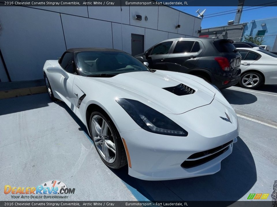 2016 Chevrolet Corvette Stingray Convertible Arctic White / Gray Photo #21