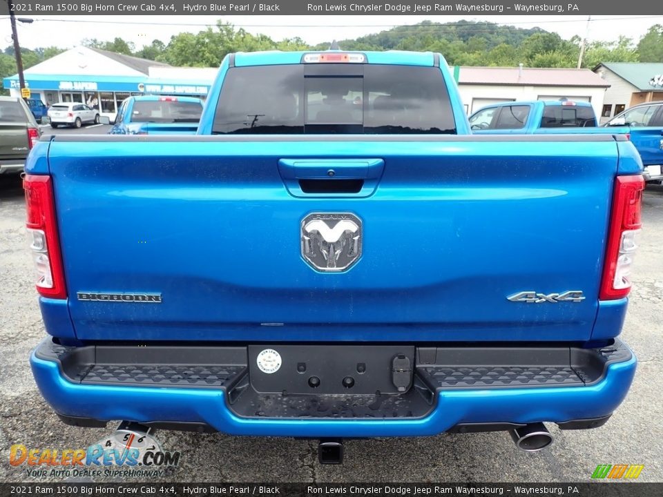 2021 Ram 1500 Big Horn Crew Cab 4x4 Hydro Blue Pearl / Black Photo #4