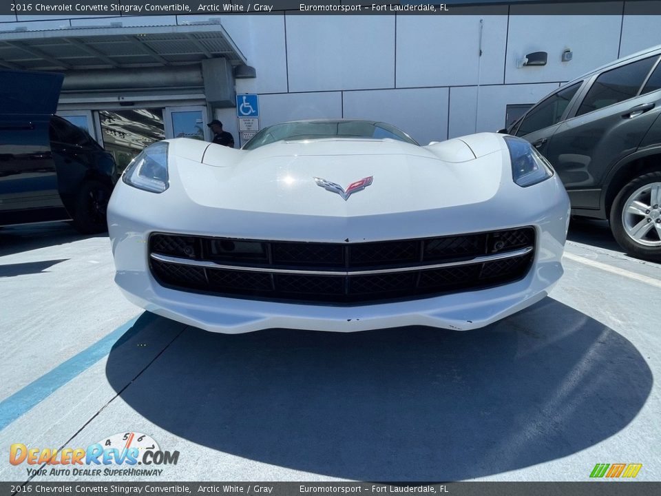 2016 Chevrolet Corvette Stingray Convertible Arctic White / Gray Photo #22