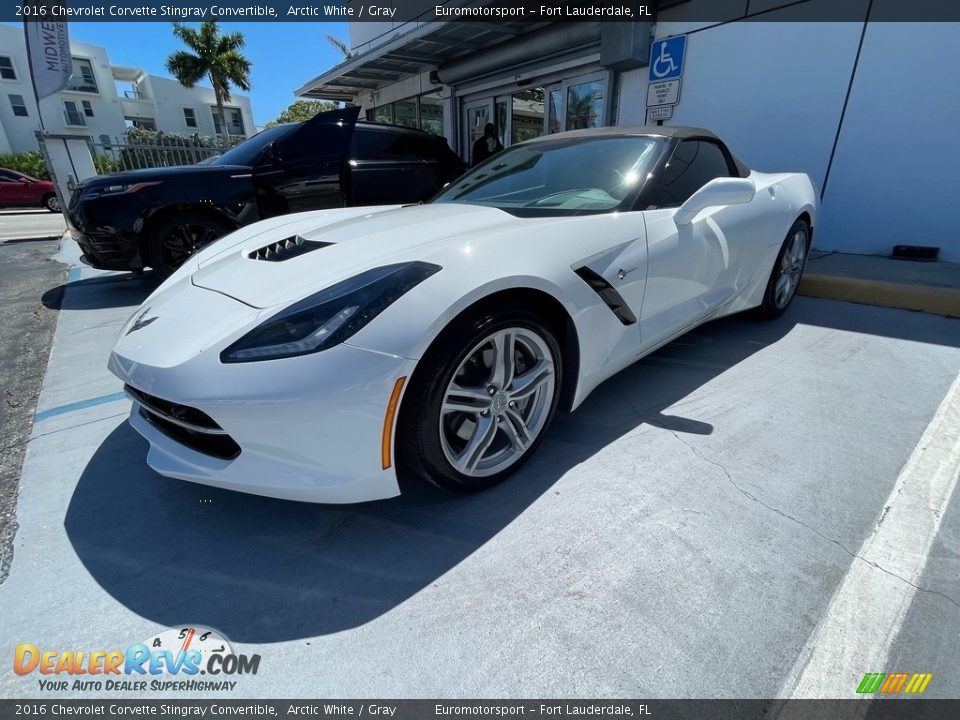 2016 Chevrolet Corvette Stingray Convertible Arctic White / Gray Photo #28