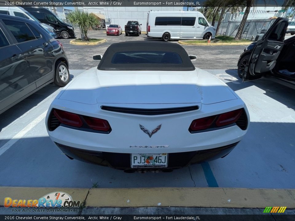 2016 Chevrolet Corvette Stingray Convertible Arctic White / Gray Photo #32