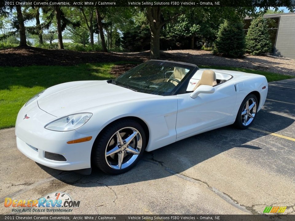 2011 Chevrolet Corvette Convertible Arctic White / Cashmere Photo #2