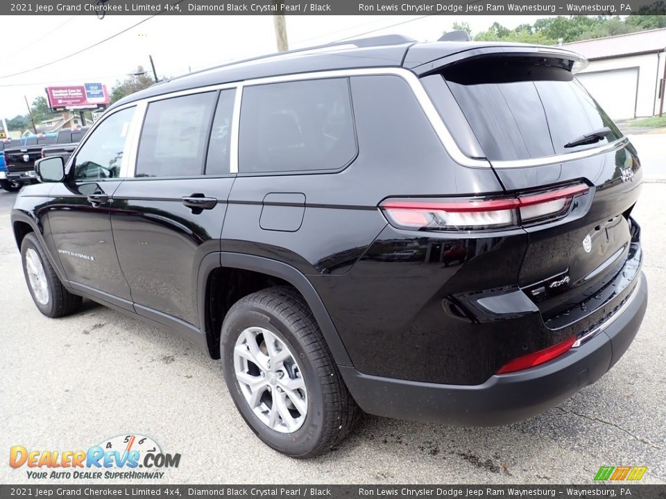 2021 Jeep Grand Cherokee L Limited 4x4 Diamond Black Crystal Pearl / Black Photo #3