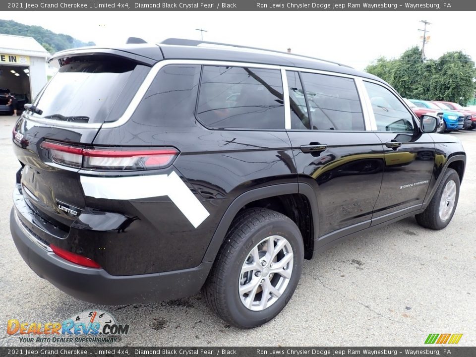 2021 Jeep Grand Cherokee L Limited 4x4 Diamond Black Crystal Pearl / Black Photo #6