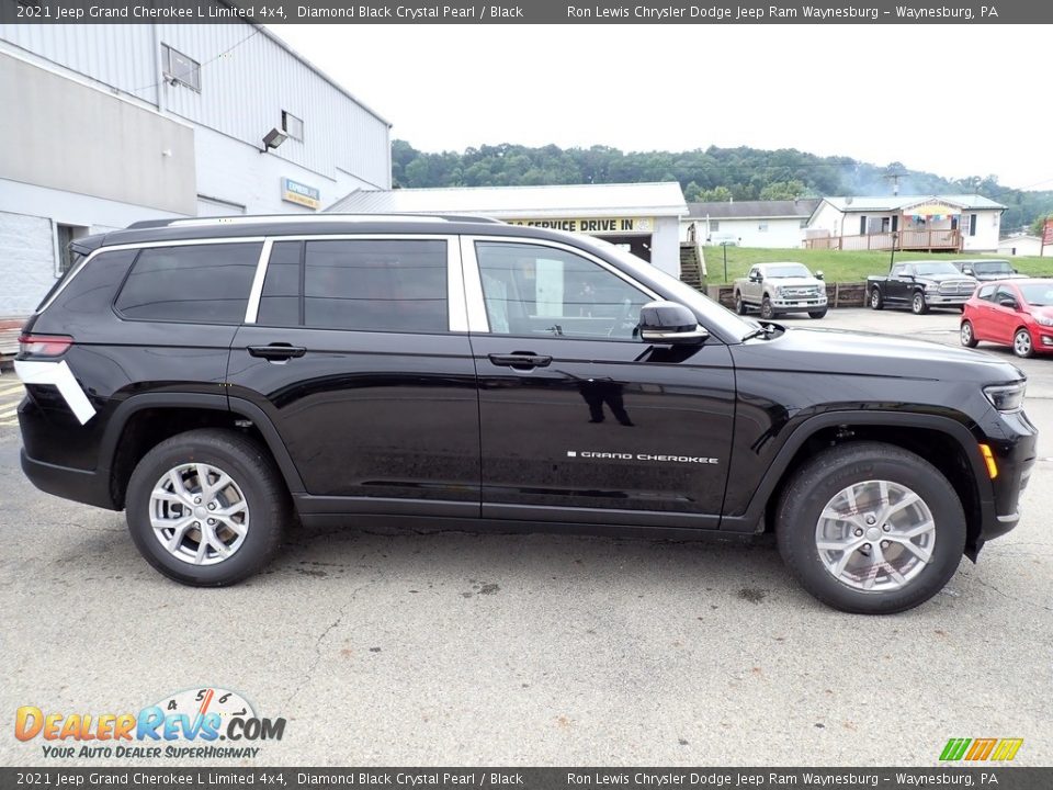 2021 Jeep Grand Cherokee L Limited 4x4 Diamond Black Crystal Pearl / Black Photo #7
