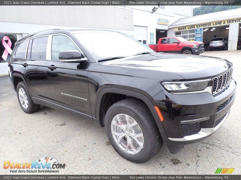 2021 Jeep Grand Cherokee L Limited 4x4 Diamond Black Crystal Pearl / Black Photo #8