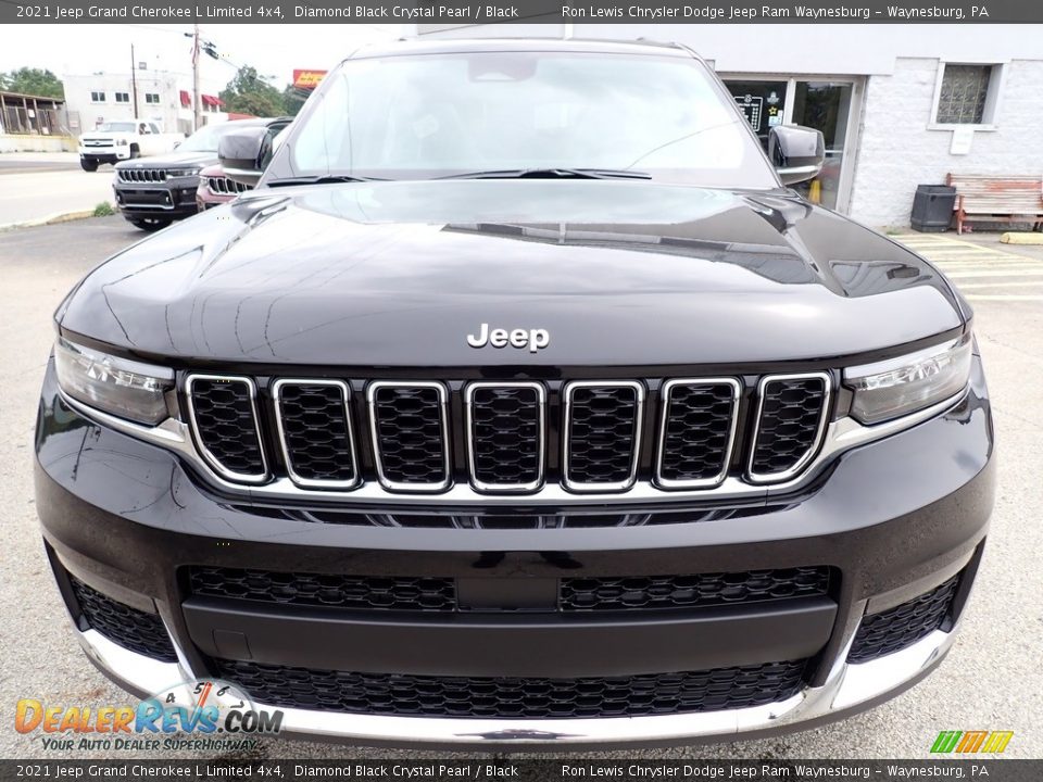 2021 Jeep Grand Cherokee L Limited 4x4 Diamond Black Crystal Pearl / Black Photo #9