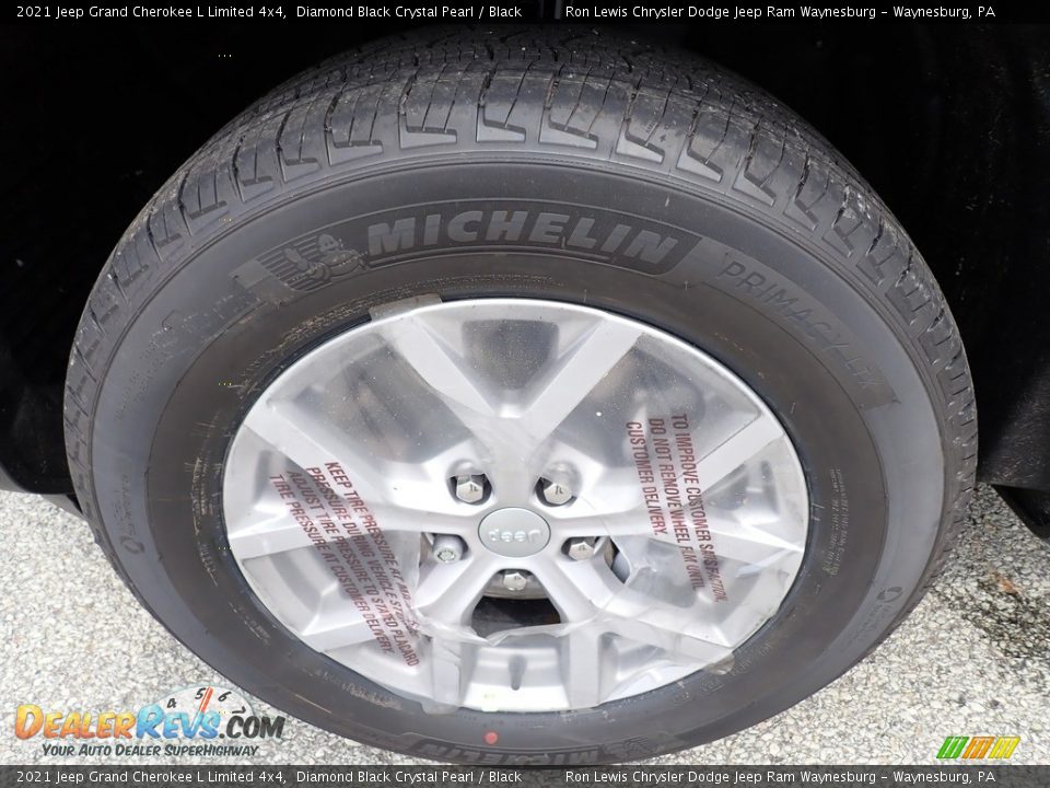 2021 Jeep Grand Cherokee L Limited 4x4 Diamond Black Crystal Pearl / Black Photo #10