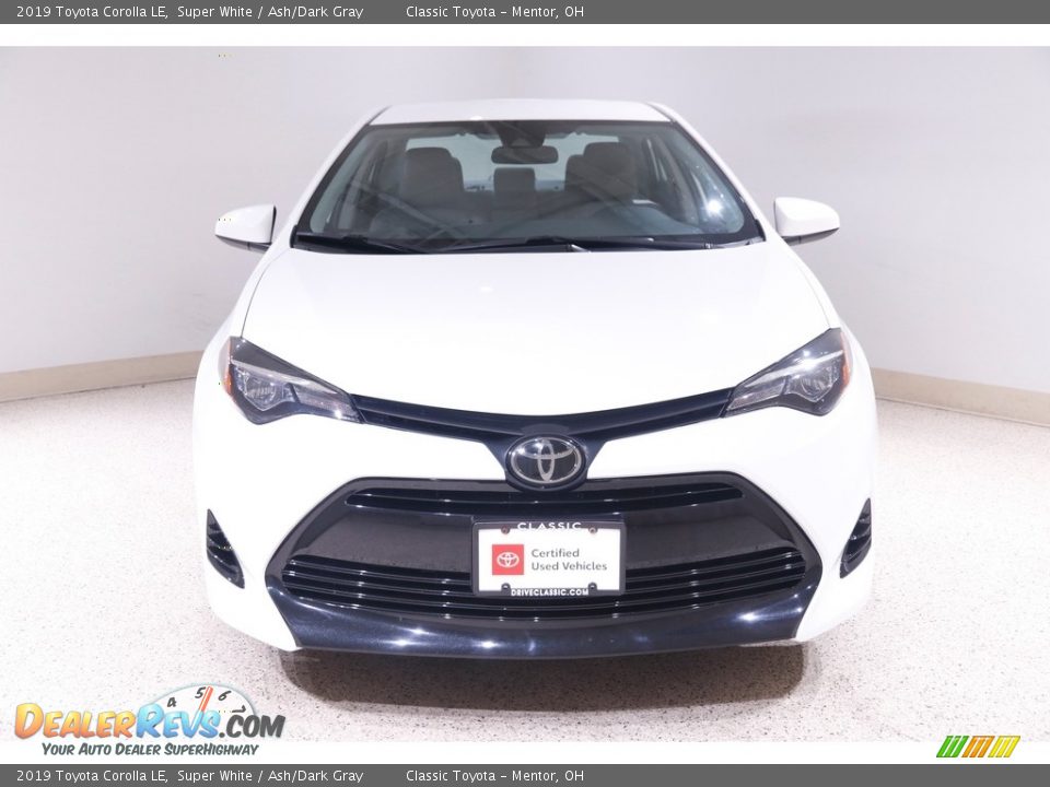 2019 Toyota Corolla LE Super White / Ash/Dark Gray Photo #2