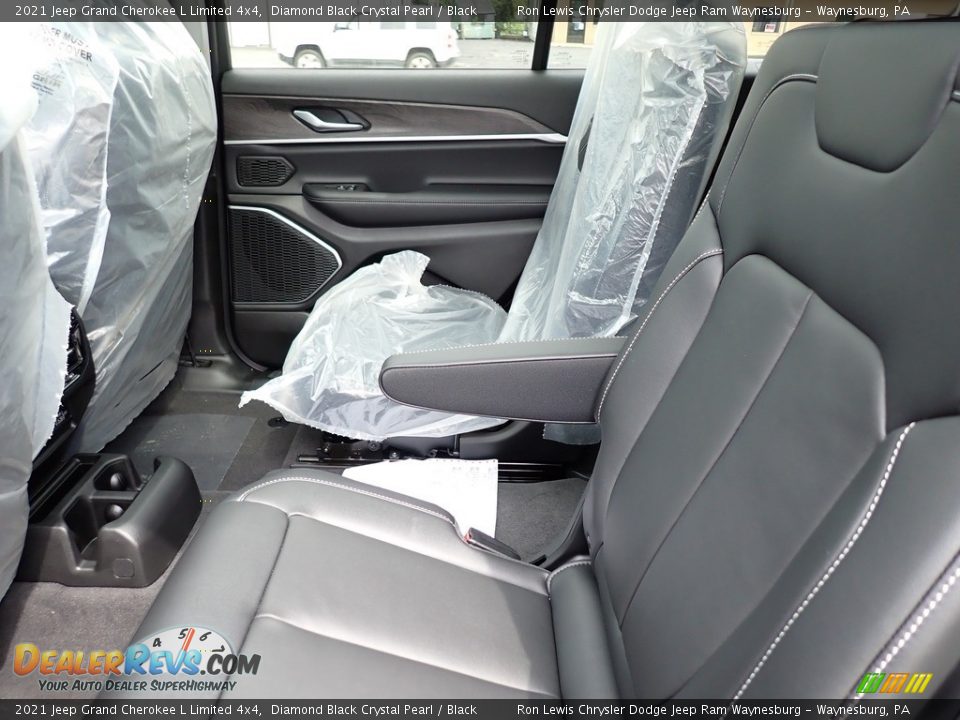 2021 Jeep Grand Cherokee L Limited 4x4 Diamond Black Crystal Pearl / Black Photo #12