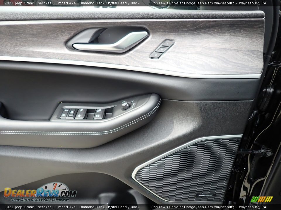 2021 Jeep Grand Cherokee L Limited 4x4 Diamond Black Crystal Pearl / Black Photo #14