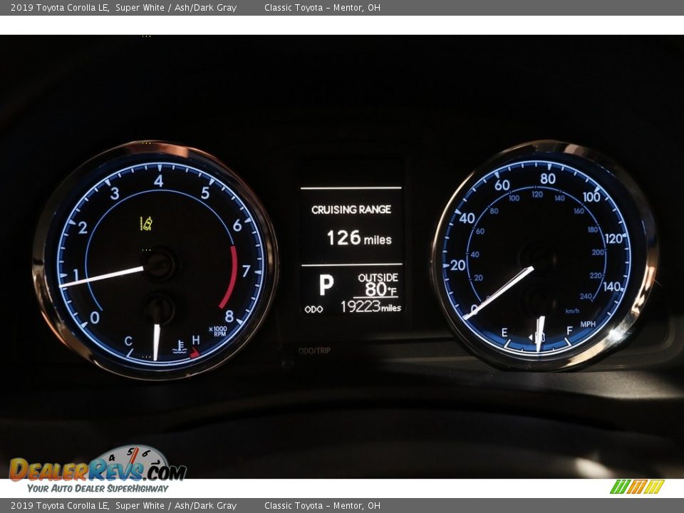 2019 Toyota Corolla LE Super White / Ash/Dark Gray Photo #8