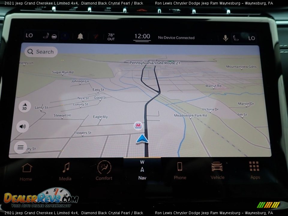 2021 Jeep Grand Cherokee L Limited 4x4 Diamond Black Crystal Pearl / Black Photo #18